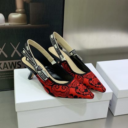 Dior Quake Oblique jacquard embroidered lettering logo mid-heel shoes - Image 3