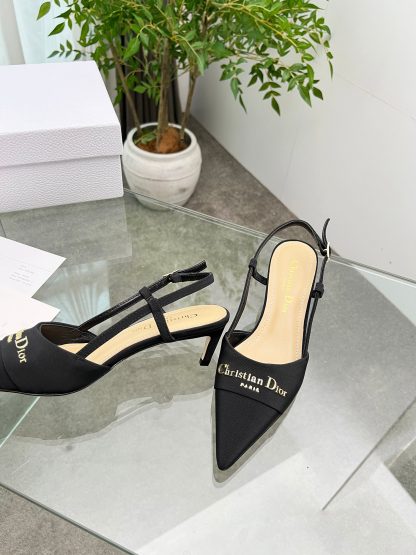 Dior black hollow heel high heels - Image 3