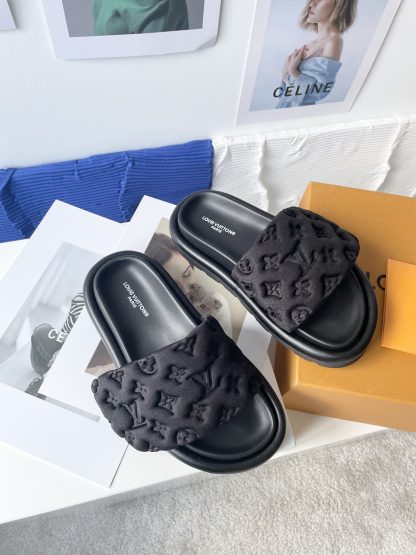 Louis Vuitton Velcro Embossed Slippers - Image 4