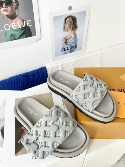 Louis Vuitton Velcro Embossed Slippers - Image 3