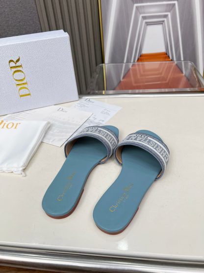 Dior embroidered cotton slippers - Image 3