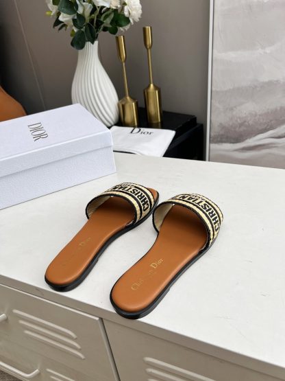 Dior classic lettering flat slides - Image 3