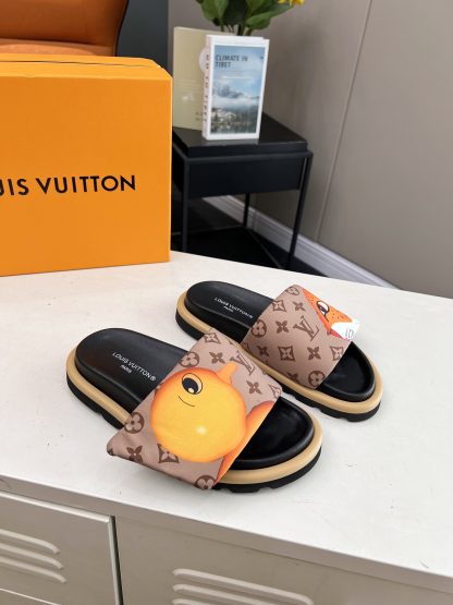 Louis Vuitton embossed logo Ol Llow Comfort slide sandals - Image 3