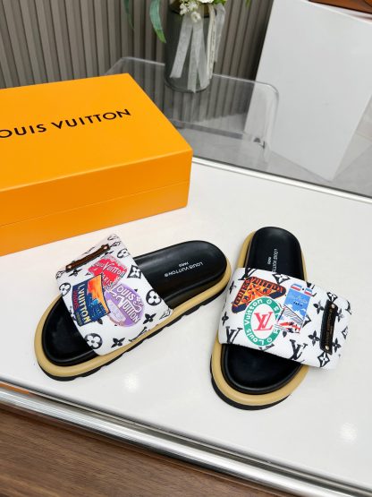 Louis Vuitton embossed logo Ol Llow Comfort slide sandals - Image 3
