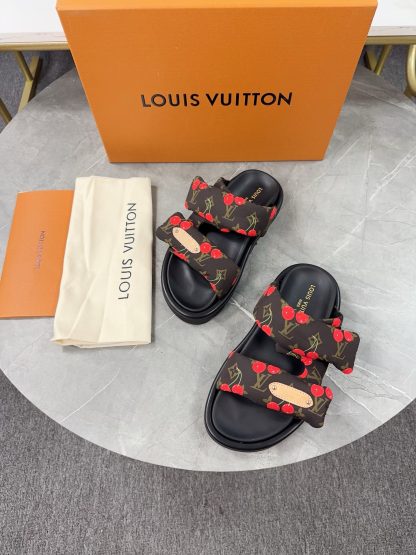 Louis Vuitton embossed logo slippers Pool Pillow Comfort flat slides - Image 3