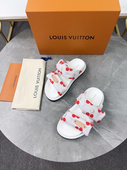 Louis Vuitton embossed logo slippers Pool Pillow Comfort flat slides - Image 2