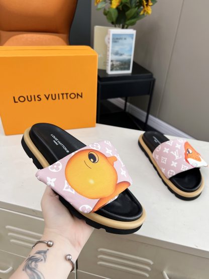 Louis Vuitton ol llow comfort flat sandals - Image 4
