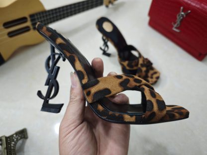 Ysl leopard print high heel ysl sandals high heels - Image 4