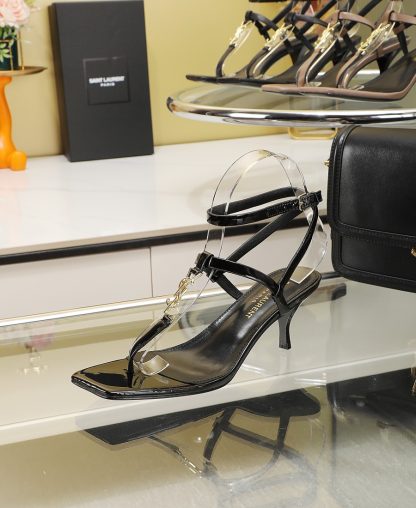 YSL black classic high-heeled sandals - Image 4