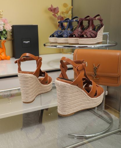 Ysl women's fashionable wedge high heels - Image 4