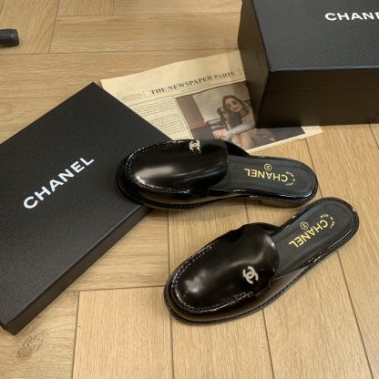 Chanel Early Spring Black Classic Perfect Match Flash Brick Daily Sandals - Image 4