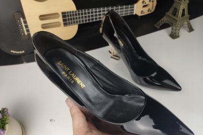 Ysl letter metal heel stylish high heels - Image 4