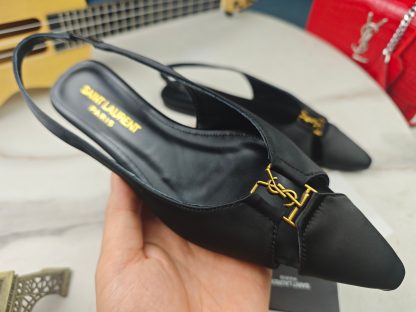 YSL flat-soled YSL logo sandals - Image 4