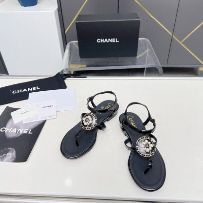 Chanel Spring-Summer Dance Shoes Collection New Black Retro Sandals - Image 4