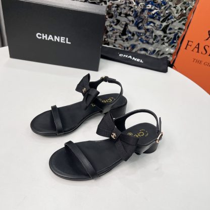 Chanel Early Spring Dance Shoes Series Black Delicate Sandals Heel Height 3.5cm - Image 4