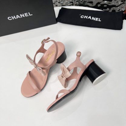 Chanel Early Spring Dance Shoes Collection Pink Delicate Sandals Heel Height 6cm - Image 4