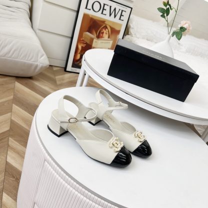 Chanel Spring and Summer Dance Shoes Series New Products White with Pearl Sandals - Image 4