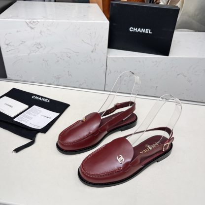 Chanel Spring and Summer Dance Shoes Series New Red Small Round Head Sandals Heel Height 2.5cm - Image 4