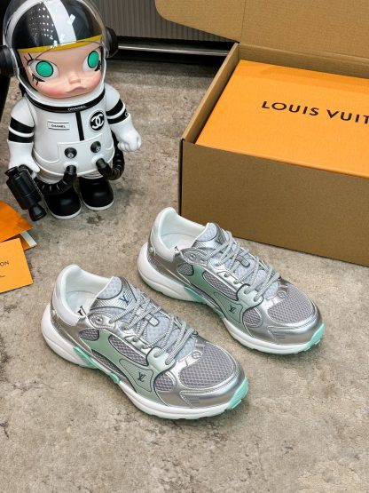Louis Vuitton Olympia series couples' models Silver Horn King leisure sports shoes running shoes - Image 4