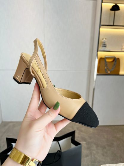 Chanel's latest spring apricot versatile sandals with a 6cm heel height - Image 3