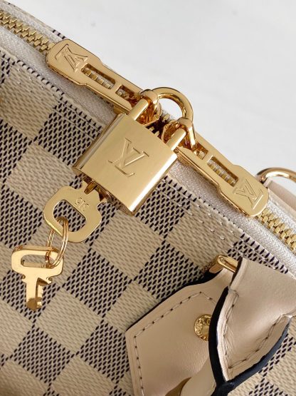 Louis Vuitton Alma BB Bag in White Check Woven - Image 4