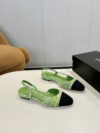 Chanel Classic Green Versatile Ballet Flat Sandals - Image 4