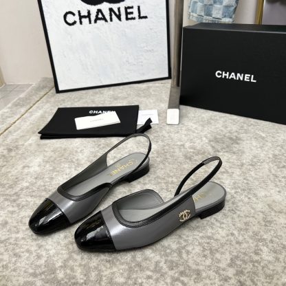 Chanel Spring and Summer Dancing Shoes Series New Blue Gray Retro Sandals - Image 4