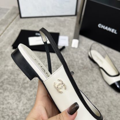 Chanel Spring and Summer Dancing Shoes Series New White Retro Sandals - Image 4