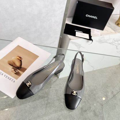 Chanel gray early spring dance shoes series new products like small round head slim sandals - Image 4