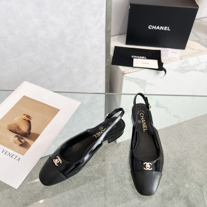 Chanel's black early spring dance shoes series new products are pleasing small round head slim sandals - Image 4