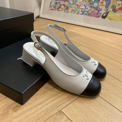 Chanel gray spring and summer dancing shoes series new small round head slim retro sandals - Image 4