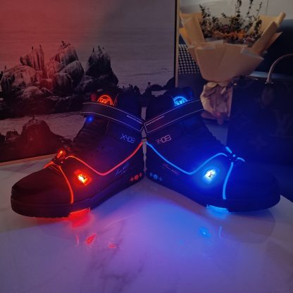 Louis Vuitton Trainer Velcro High Top Sneakers - Image 4