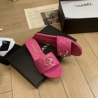 Chanel's new spring and summer pink style flat sandals with ladylike temperament - Image 4