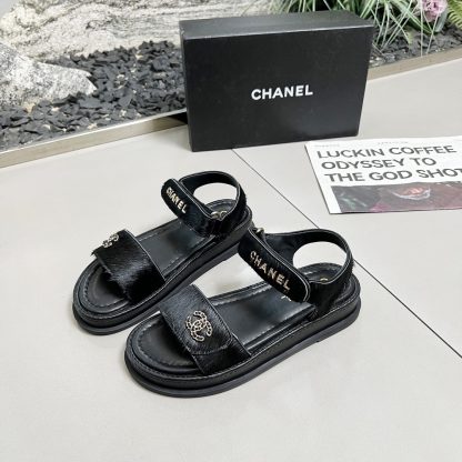 Chanel Black Early Spring Dance Shoes Series Sandals Thickness 3cm - Image 4