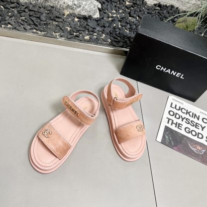 Chanel Pink Early Spring Dance Shoes Series Sandals Thickness 3cm - Image 4