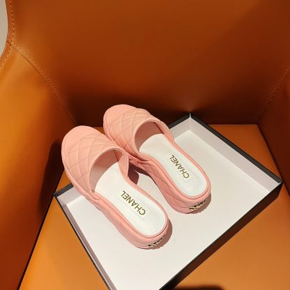 Chanel new style high heel pink sandals, heel height 7.5cm - Image 4