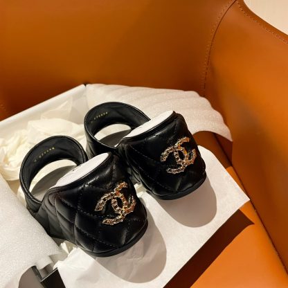 Chanel new black high-heeled sandals, heel height 7.5cm - Image 4
