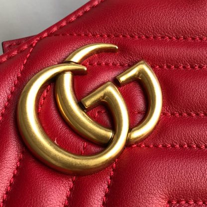 Gucci Marmonf wave pattern red chain shoulder bag - Image 4
