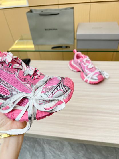 Balenciaga Pink 3D Textured Trendy Sneakers - Image 4