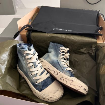 Balenciaga high-top denim casual shoes - Image 4