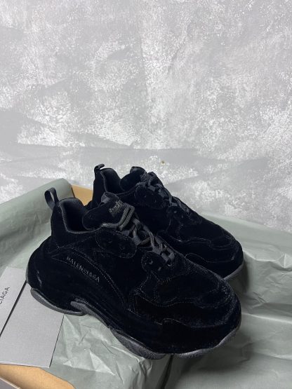Balenciaga Velvet Fashion Sneakers - Image 4