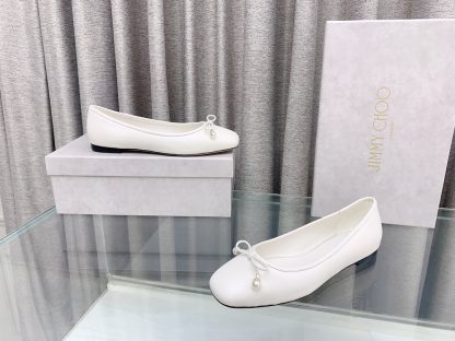 Jimmy Choo Butterfly Pearl Flat Ballet Shoes - Image 4