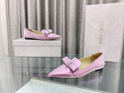Jimmy Choo stylish and elegant glitter flat shoes - Image 4