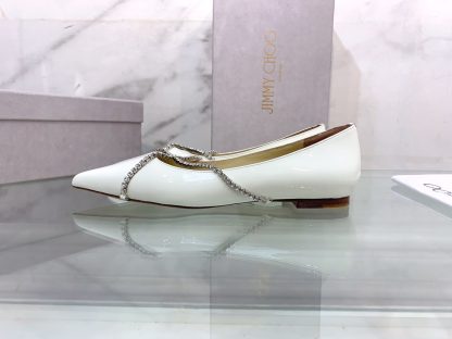Jimmy Choo rhinestone chain pointed toe flats - Image 4