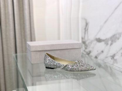 Jimmy Choo rhinestone chain pointed toe flats - Image 4