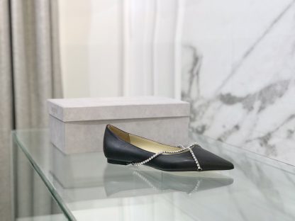 Jimmy Choo rhinestone chain pointed toe flats - Image 4