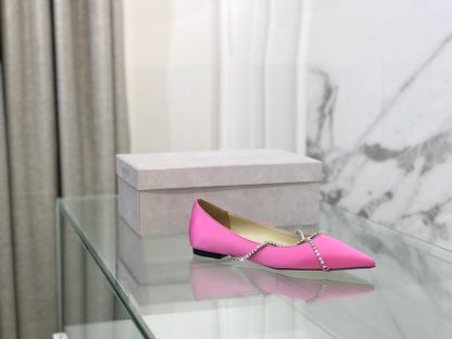 Jimmy Choo rhinestone chain pointed toe flats - Image 4