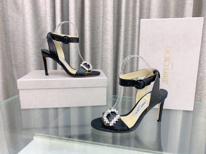 Jimmy Choo Elegant C-buckle rhinestone high heels - Image 4
