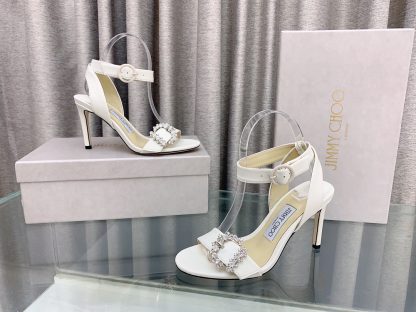 Jimmy Choo Elegant C-buckle rhinestone high heels - Image 4