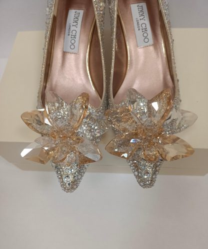 Jimmy Choo gold crystal high heels - Image 4